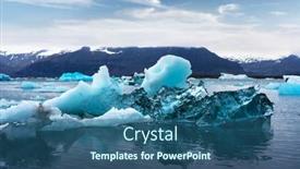  Presentation with iceland - Colorful presentation theme enhanced with icebergs-in-jokulsarlon-glacial-lagoon backdrop and a ocean colored foreground