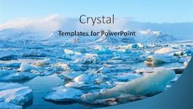  Presentation with lagoon - Beautiful presentation theme featuring icebergs-in-jokulsarlon-glacier-lagoon backdrop and a light blue colored foreground