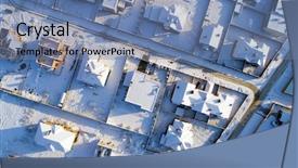  Presentation with icebreaker - Audience pleasing presentation design consisting of icebreaker - drone view of a city backdrop and a seafoam green colored foreground