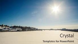  Presentation with landscape architecture portfolio - Slides having icebreaker - landscape with the image background and a  colored foreground