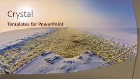  Presentation with icebreaker - Beautiful PPT theme featuring icebreaker moves forward leaving behind the ice crumb arctic in winter excursion to the arctic sea icebreaker the concept of active and extreme tourism backdrop and a lemonade colored foreground