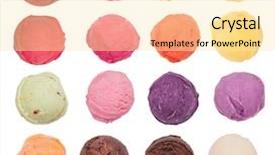  Presentation with pastrie ice cream - Slide deck consisting of pretty girl sits on the bed in lingerie background and a light gray colored foreground