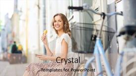  Presentation with business technology concepts digital lifestyle - PPT layouts having icecream - people style technology leisure background and a soft green colored foreground