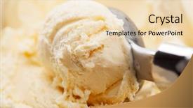 Presentation with vanilla ice cream fresh - Audience pleasing PPT layouts consisting of icecream - scoop of vanilla ice cream backdrop and a lemonade colored foreground