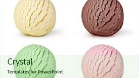  Presentation with ice cream - Colorful presentation design enhanced with icecream - set of ice cream backdrop and a mint green colored foreground