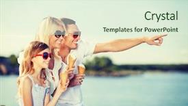  Presentation with summer celebration - Audience pleasing presentation design consisting of icecream - summer holidays celebration children backdrop and a sky blue colored foreground