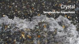  Presentation with asphalt pavement - Colorful slides enhanced with iced asphalt road pavement detail backdrop and a dark gray colored foreground
