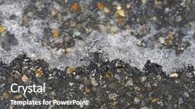  Presentation with asphalt pavement - Slides featuring iced asphalt road pavement detail background and a dark gray colored foreground
