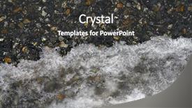  Presentation with asphalt pavement - Slide deck featuring iced asphalt road pavement detail background and a dark gray colored foreground