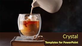  Presentation with cold brew coffee - Slide deck having iced-cold-brew-coffee background and a tawny brown colored foreground