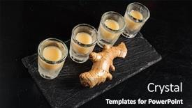  Presentation with shots - Audience pleasing presentation consisting of iced-ginger-shots backdrop and a black colored foreground