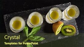  Presentation with shots - Presentation theme enhanced with iced-kiwi-shots background and a tawny brown colored foreground