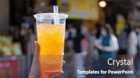  Presentation with jelly - Presentation enhanced with iced-lemon-juicy-with-jelly background and a ocean colored foreground