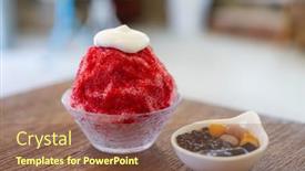  Presentation with pear - PPT theme enhanced with iced-prickly-pear-sorbet background and a violet colored foreground