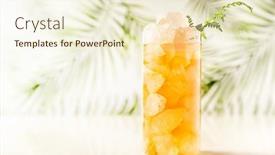  Presentation with high tea - Slide deck with iced-tea-with-crashed-ice background and a cream colored foreground