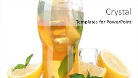  Presentation with mint - Colorful slide deck enhanced with iced-tea-with-lemon backdrop and a white colored foreground