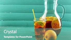  Presentation with lemon - Audience pleasing slide deck consisting of iced tea with lemon backdrop and a teal colored foreground