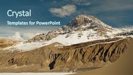  Presentation with banff national park - PPT layouts enhanced with icefield with snow covered mountains background and a  colored foreground