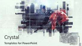  Presentation with ice hockey - Amazing presentation design having icehockey - hockey players on ice mixed backdrop and a  colored foreground