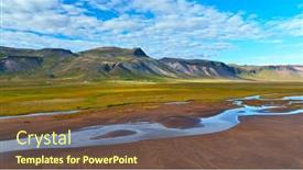  Presentation with iceland - Presentation theme with iceland-aerial-view-on-mountains background and a  colored foreground