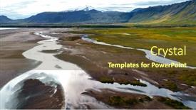  Presentation with iceland - Theme consisting of iceland-aerial-view-on-mountains background and a  colored foreground