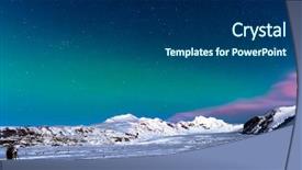  Presentation with starry night - Presentation having iceland enjoying northen light background and a dark gray colored foreground