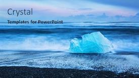  Presentation with scandinavia - Amazing presentation having iceland-famous-black-beach backdrop and a light blue colored foreground