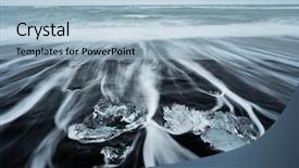  Presentation with iceberg - Beautiful PPT theme featuring iceland iceberg on the black backdrop and a light blue colored foreground