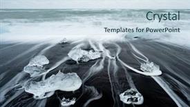  Presentation with sand ocean - Colorful PPT theme enhanced with iceland iceberg on the black backdrop and a sky blue colored foreground