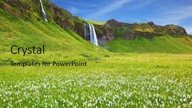  Presentation with iceland - Theme enhanced with iceland in july warm summer background and a gold colored foreground