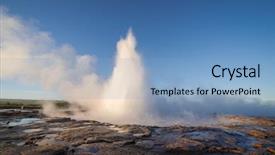  Presentation with geothermal nature - Cool new PPT theme with iceland in the geothermal backdrop and a light blue colored foreground