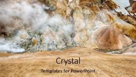  Presentation with fire ice - Presentation design with iceland is a land background and a coral colored foreground