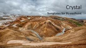  Presentation with fire ice - Beautiful presentation theme featuring iceland is a land of ice and fire in the geothermal area kerlingarfjoll one can see smoke and boiling fumaroles from the geothermal field as well as mountains covered by ice and snow backdrop and a light blue colored foreground