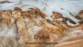  Presentation with fire ice - PPT theme with iceland is a land background and a coral colored foreground