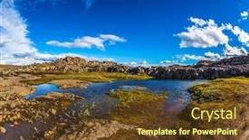  Presentation with iceland - Presentation theme enhanced with iceland-jokulsargljufur-national-park background and a tawny brown colored foreground