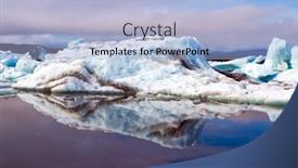  Presentation with cold water - Presentation theme featuring iceland-the-lagoon-jokulsaurloun-cold background and a light blue colored foreground