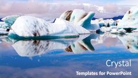  Presentation with ice blue - Slide deck with iceland-the-lagoon-jokulsaurloun background and a teal colored foreground