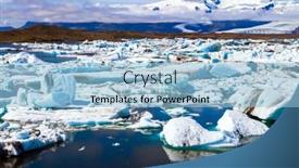  Presentation with lagoon - Presentation design with iceland-the-lagoon-jokulsaurloun background and a light blue colored foreground