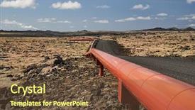  Presentation with heat pipe - Presentation consisting of iceland to transfer geothermal background and a tawny brown colored foreground