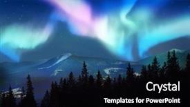 Presentation with lights - Slides with iceland tour - beautiful landscape with northern lights background and a black colored foreground