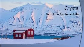  Presentation with iceland - Audience pleasing slide deck consisting of iceland winter landscape with solitary backdrop and a light blue colored foreground