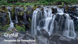  Presentation with motion - Colorful PPT theme enhanced with iceland with motion blurred water backdrop and a  colored foreground