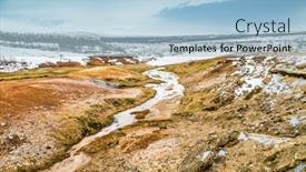  Presentation with iceland - Cool new PPT theme with icelandic-geyser-strokkur-great-tourist backdrop and a light blue colored foreground