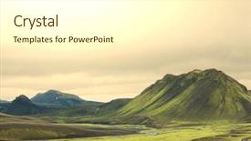  Presentation with iceland - Presentation theme featuring icelandic landscapes background and a cream colored foreground
