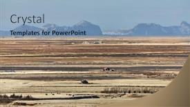  Presentation with plain - Slide set featuring icelandic-plain-landscape-with-cliffs background and a light blue colored foreground