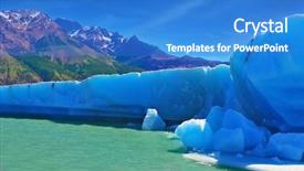  Presentation with sun flares on a blue - Audience pleasing PPT theme consisting of ices and sun of patagonia backdrop and a teal colored foreground