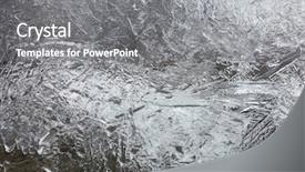  Presentation with crystal - Slides enhanced with icicle fractal crystal winter background background and a gray colored foreground