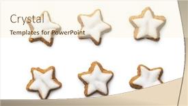  Presentation with cookies christmas - Amazing presentation theme having icing-gingerbread-stars-traditional-christmas backdrop and a cream colored foreground