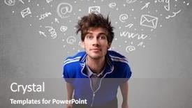  Presentation with doodles - Beautiful presentation theme featuring  backdrop and a  colored foreground