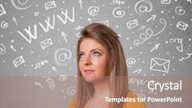  Presentation with doodles - Slide set featuring  background and a  colored foreground